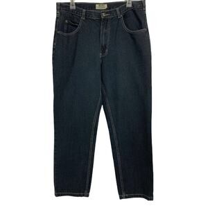 VTG Dukes Authentic Fits Jeans Mens Size 34 Short 34x28 Straight Denim Dark Wash